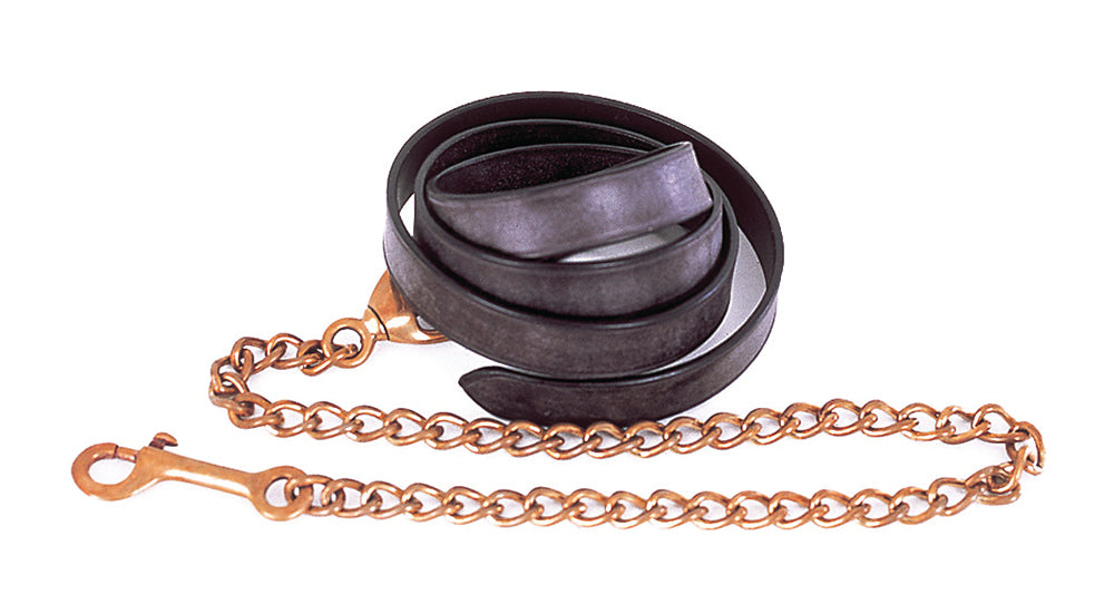 Heritage English Leather Lead & Brass Chain